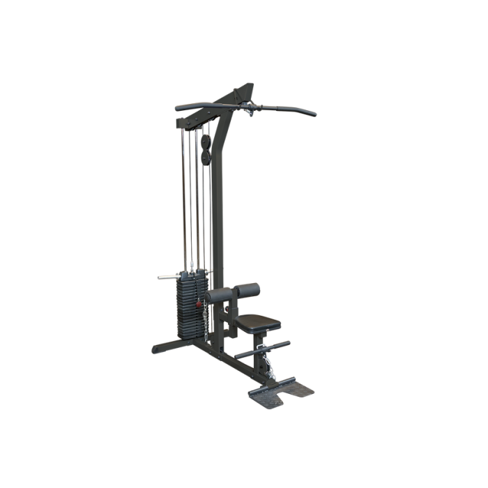 PRO LAT MACHINE WITH LOW ROW BLACK