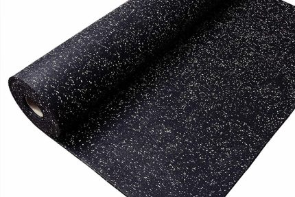 Gym Mat EPDM Rubber White Black 6mm/8mm