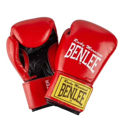 Benlee Fighter Leather Boxing Gloves, Red/Black