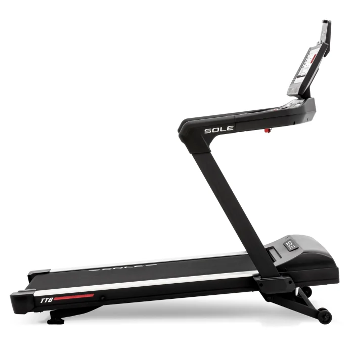 Sole Fitness TT8 Treadmill – New 2025 Model with 4.0 CHP Motor in Black and Silver Finish