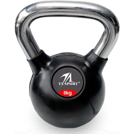 TA Sport Rubber Kettlebell | 6 Kg Black