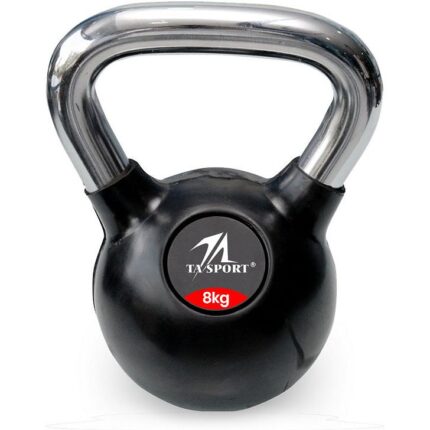 TA Sport Rubber Kettlebell | 8 Kg Black