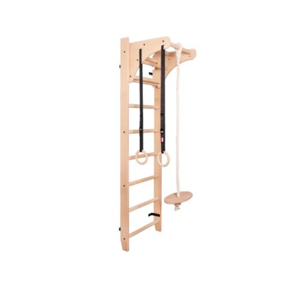 BenchK 111 + A204 Swedish Ladder / Wall Bars - A Solid Beech Wood Fitness Ladder