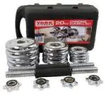 York Fitness Adjustable Chrome Dumbbell Set