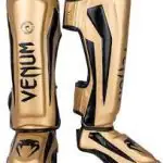 Venum Elite Standup Shin Guards Black|Gold Size:M/L