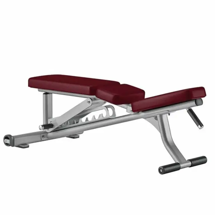Life Fitness Optima Series Adjustable Bench | Platinum - Cranberry - Image 1