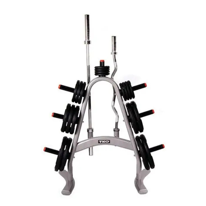 TKO OLYMPIC PLATE TREE WITH BAR HOLDERS