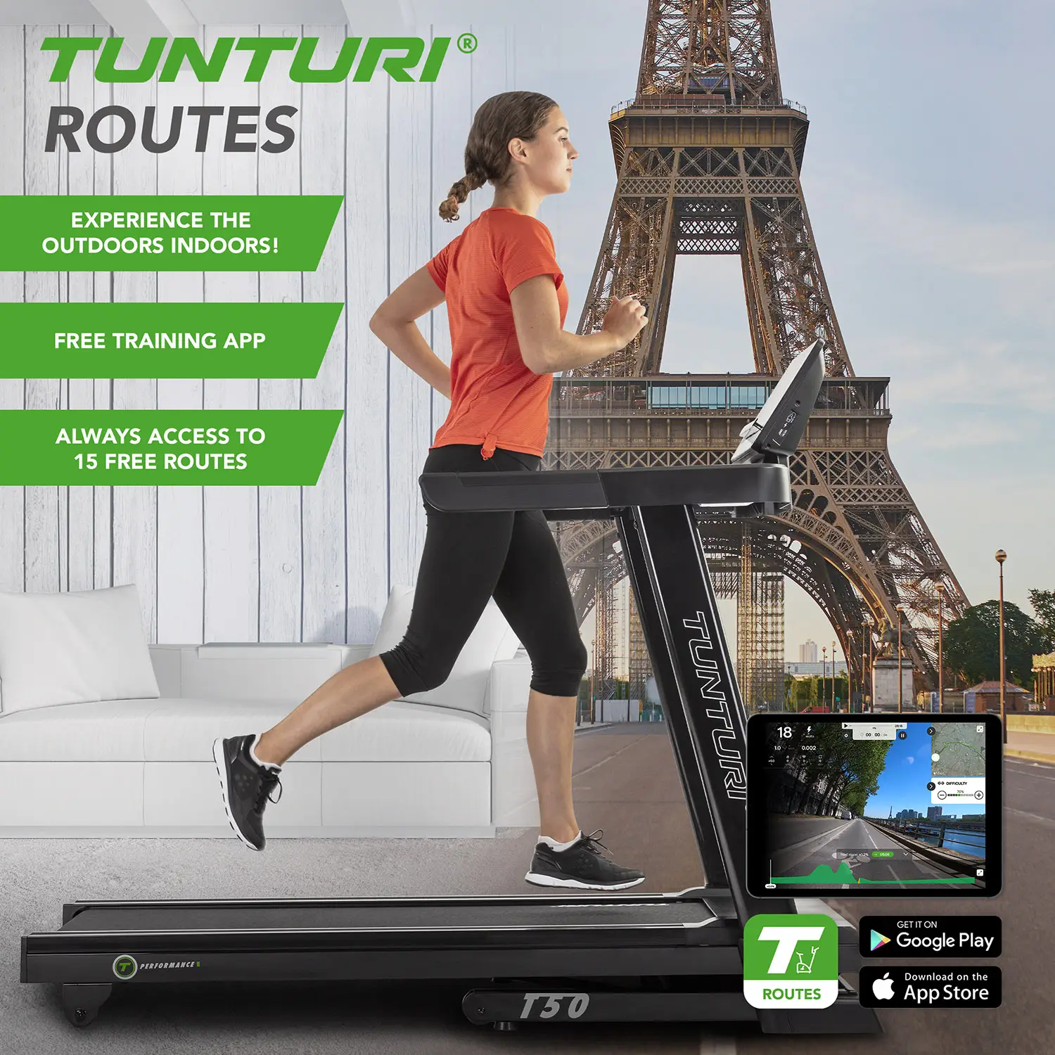 TUNTURI T50 PERFORMANCE TREADMILL - Image 5