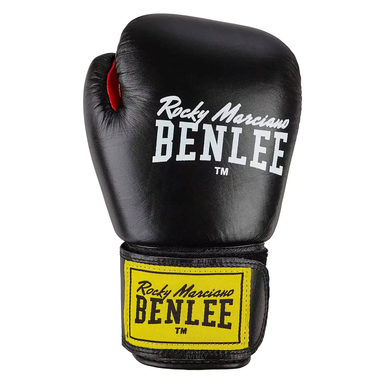 Benlee Sugar Deluxe Leather Boxing Gloves, Black/Red - Image 3