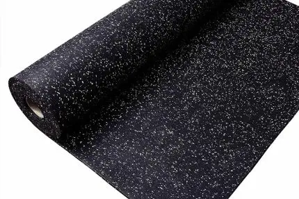 Gym Mat EPDM Rubber White Black 6mm/8mm