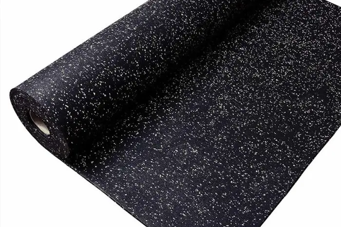 Gym Mat EPDM Rubber White Black 6mm/8mm
