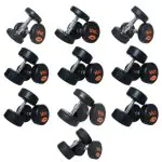 Harley Fitness Premium Rubber Coated Bouncing Round Dumbbells - Pair, 2.5Kg - 25 Kg (Set)