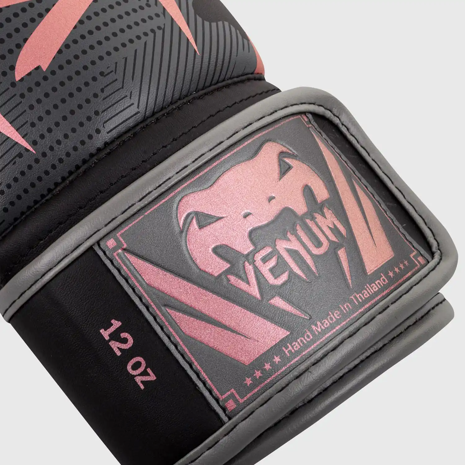 Venum 10 Oz Elite Boxing Gloves, Black/Pink Gold - Image 5