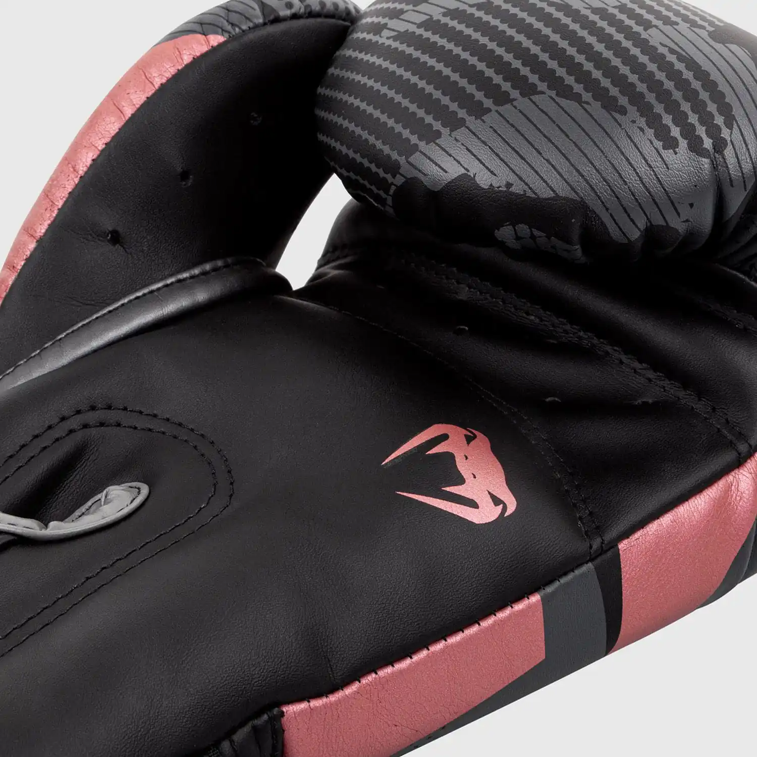 Venum 10 Oz Elite Boxing Gloves, Black/Pink Gold - Image 4