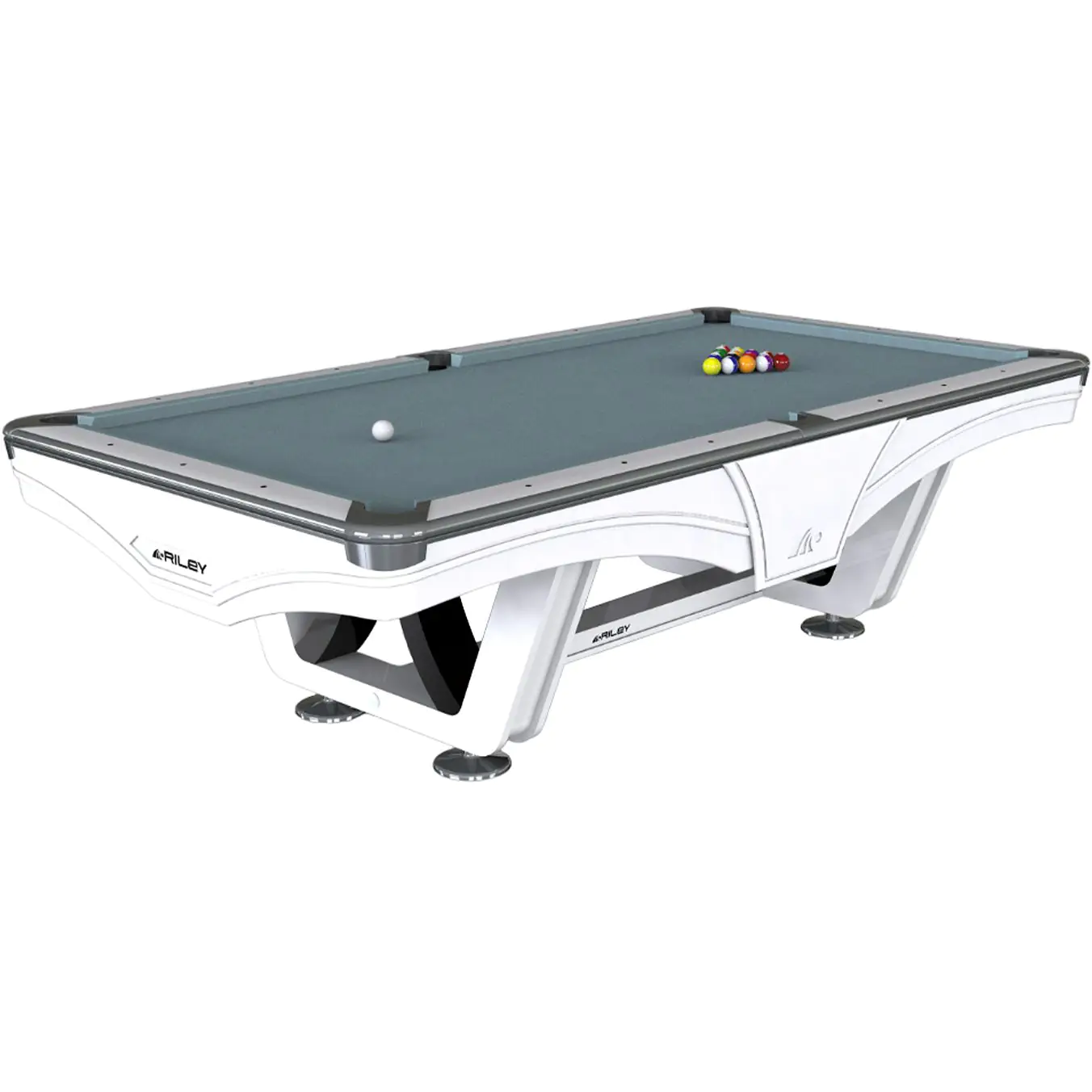 Riley England Tournament American Billiard Table White|Bankers Grey | 8FT - Image 4