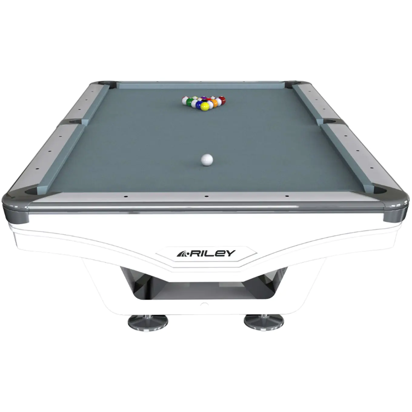 Riley England Tournament American Billiard Table White|Bankers Grey | 8FT