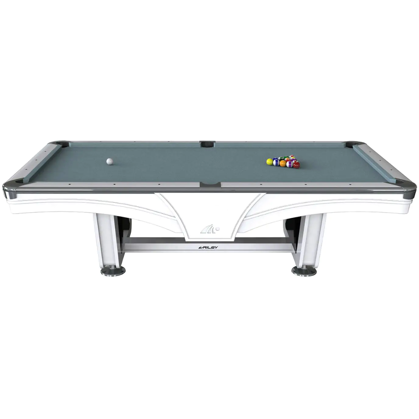 Riley England Tournament American Billiard Table White|Bankers Grey | 8FT