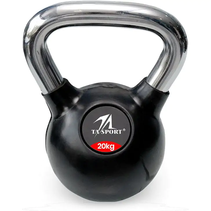 TA Sport Rubber Kettlebell | 20 Kg Black