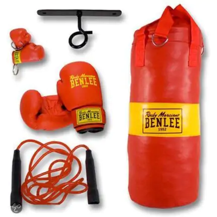 Benlee Boxing Bag Glove Set - Punchy Red