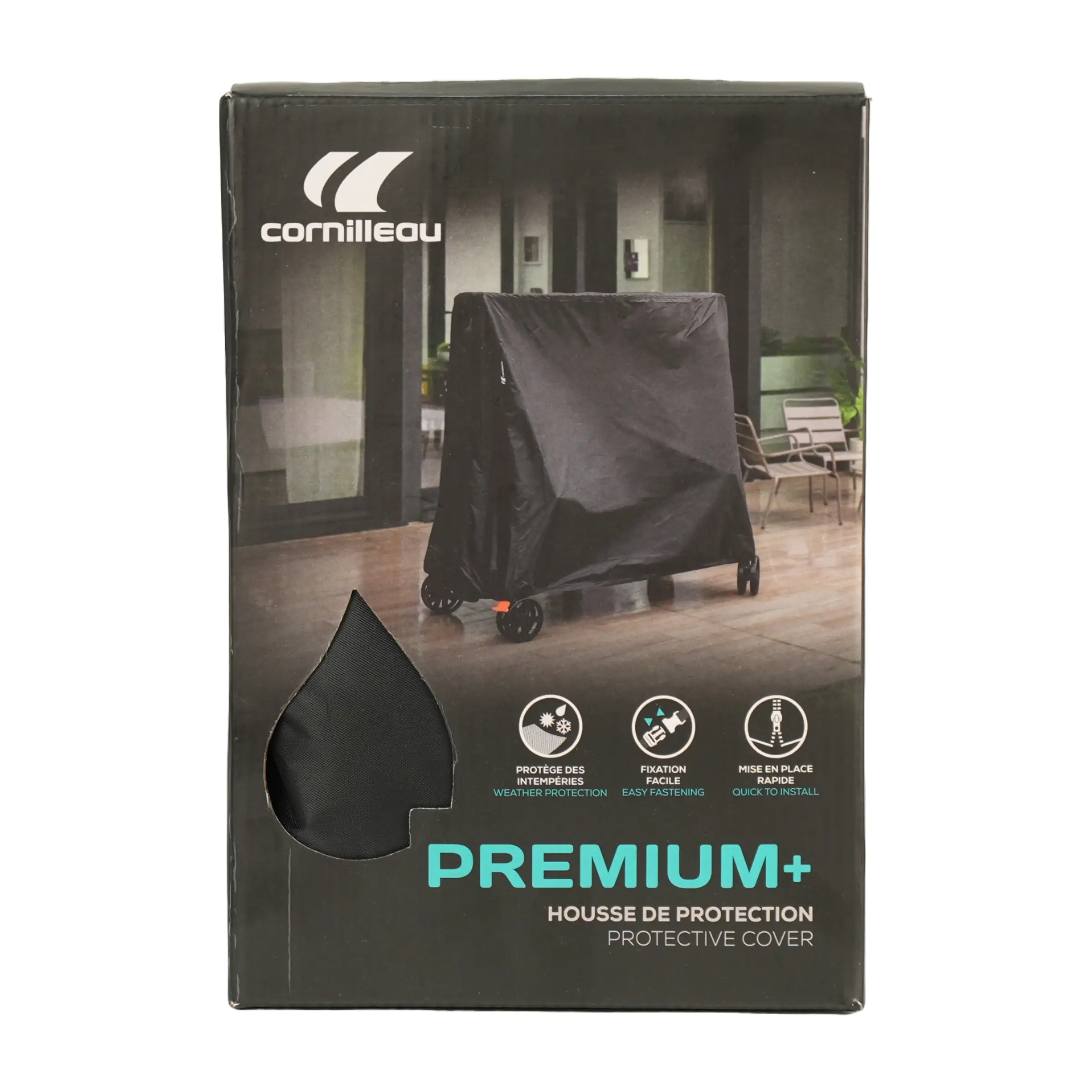 Cornilleau TT Table Cover SPORT - Black | Polyethylene PE - Image 3