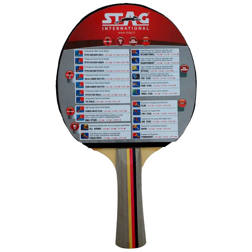Stag 4 Star Table Tennis Racket - Image 3
