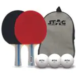 Stag 4 Star Table Tennis Playset| 2 Racquets and 3 Balls