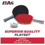 Stag 4 Star Table Tennis Playset| 2 Racquets and 3 Balls - Image 6
