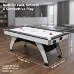 TableTurf Air Rush 7 Feet Air Hockey Table | White Gloss - Image 8