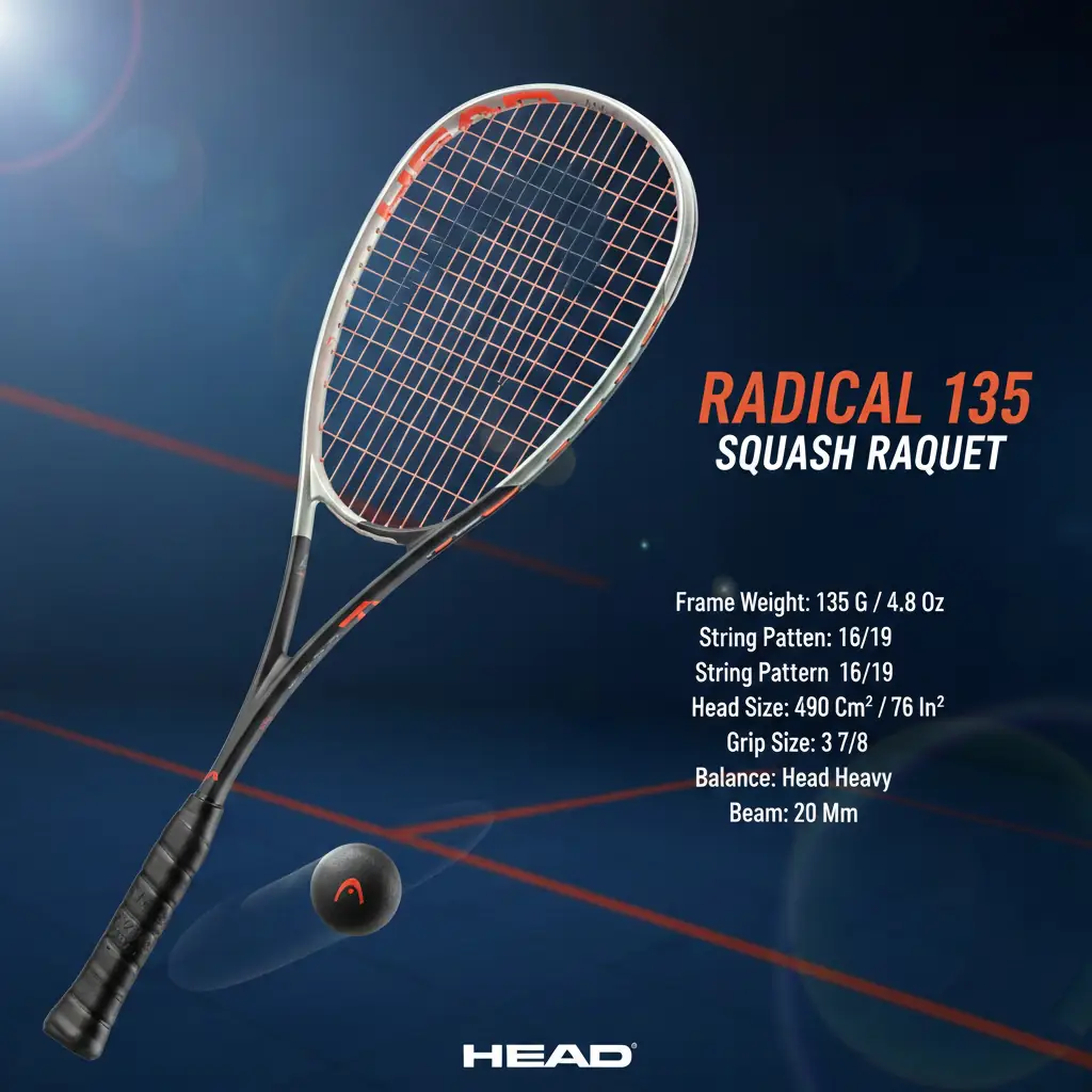 Head Radical 135 X Squash Racquet 2022 - Image 9