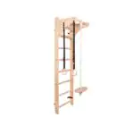 BenchK 111 + A204 Swedish Ladder / Wall Bars - A Solid Beech Wood Fitness Ladder