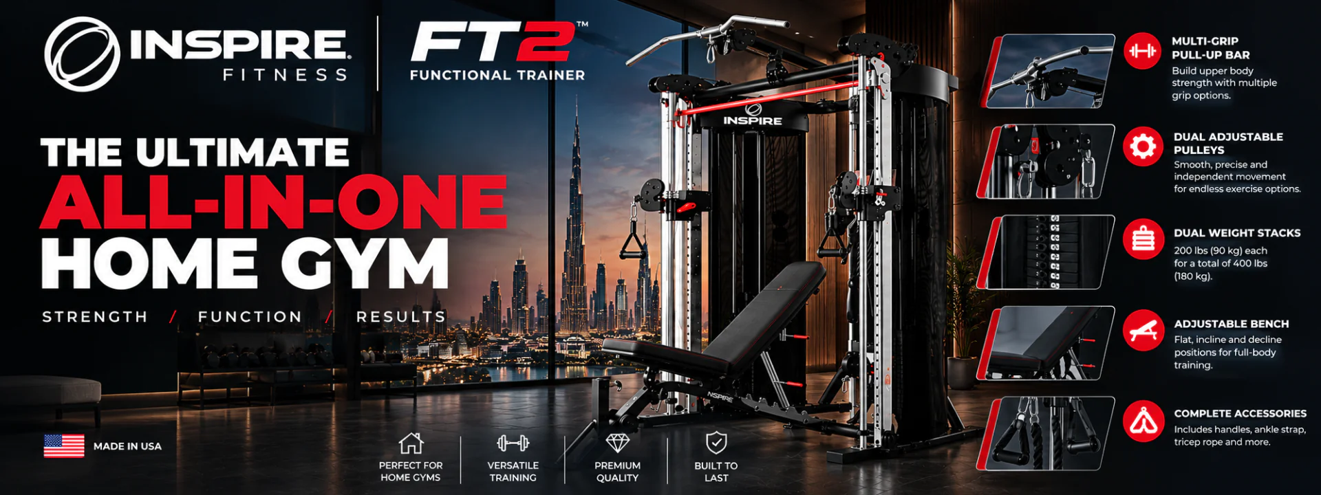 Inspire FT2 Ultimate All-in-one Home Gym Inspire FT2 Ultimate All-in-one Home Gym